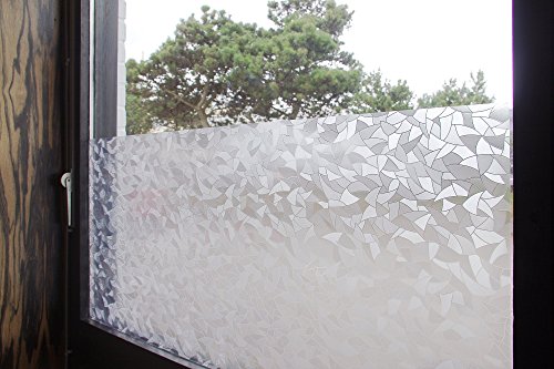 Tamia-Home Statische Fensterfolie 90% UV-Sonnenschutz Selbsthaftende Sichtschutzfolie Glasdekor"Fancy Transparent" L016 (90*500cm)