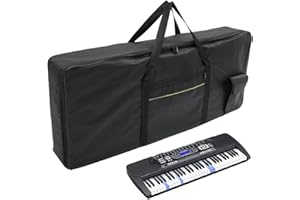 Jetcloud 61 Key Keyboard Carry Bag Portable Oxford Cloth Waterproof Anti Shock Electronic Piano Keyboard Case with Sturdy Handles Keyboard Instrument Piano Accessories
