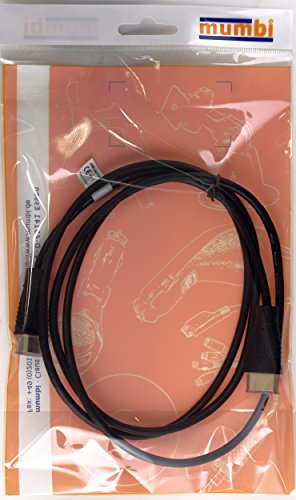 mumbi HDMI Kabel 1,5 Meter – 19pol. HDMI-Stecker>19pol, vergoldet, doppelte Abschirmung, 1080p 1.3b konform - 8