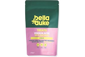 BELLA & DUKE Bella+Duke Venison Bites for Dogs - High Value 100% Natural Training Treat - Ideal for Training - Grain-Free and Hypoallergenic - Suitable for Dogs & Cats - Natural Alternative to Processed Treats