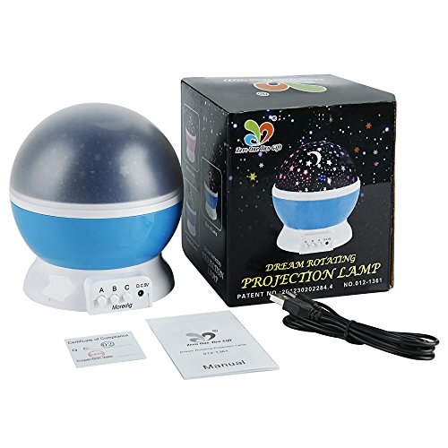 XFH LED Sternenhimmel Projektor Nachtlichter Beleuchtunglampe Stern Lichterprojektor 360 Grad Drehen für Kinder Baby Zimmer Schlafzimmer Kinder Geschenk - 7