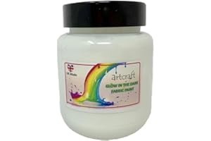 artcraft by anglo Glow in The Dark Paint,100ml Luminous Fabric Paint for Painting Clothes, T-shirts, Bags, Canvas Shoes, DIY projects and Halloween Costumes