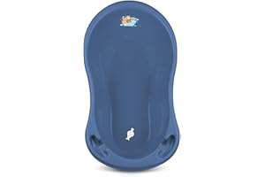 Babykajo Baby Badewanne mit Stöpsel – Baby Wanne aus BPA freiem Plastik und 86 cm Länge