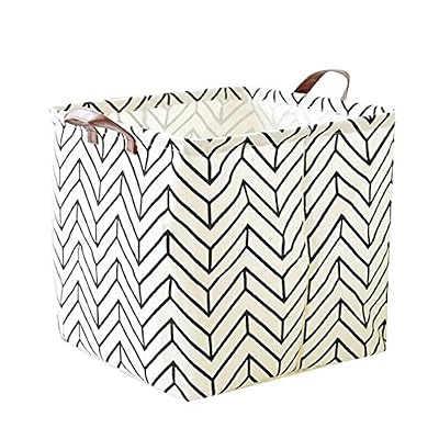 Rameng 33x33cm Square Pliable Panier à linge Imperméable Tissu Seau Panier de Rangement Sac de Rangement (A)