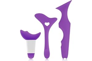 Jeffdad Stencil per eyeliner, 3 pezzi, in silicone, per il trucco degli occhi, multifunzione, per eyeliner, per aiutare le ciglia, ombretto, strumento per il trucco per principianti (viola)