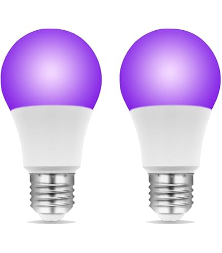 Lampadina LED UV Nera E27 15W 395-400nm - Luce UVA Per Feste Halloween, Discoteca, Body Painting, Poster Fluorescenti, Risparmio Energetico - 3