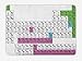 Produktbild Periodic Table Bath Mat, Colorful Chemistry Science Club Print for Teacher Students, Plush Bathroom Decor Mat with Non Slip Backing, 23.6 W X 15.7 W Inches, Purple Green Black and White