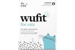 Dr. SAM wufit Cats - Wurmkur sekundierende Tabletten für Katzen, 100% pflanzlich, als Unterstützung der natürlichen Magen-Darm-Funktion, für Katzen unter 5kg (3-Monatspackung)