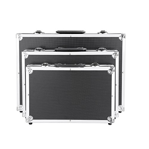 iKayaa 3er Set Transportkoffer Werkzeugkoffer mit Aluminiumrahmen und ABS - 3