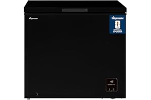 Fridgemaster MCF198EB 191L Chester Freezer 4 Star Freezer Rating - 55.7D x 89.1W x 85.3H cm Black with Recessed Handle - E Rated