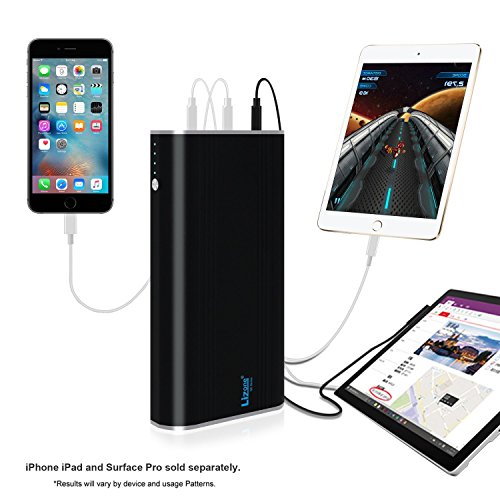 Lizone QC 35000mAh 5-Ports Tragbares Ladegerät Externe Batterie Akku für Microsoft Surface Pro3 Pro4 Surface Book, Apple new MacBook 12-inch iPad iPhone 7 Plus 6 6S Plus 5S 5C 5 4S 4