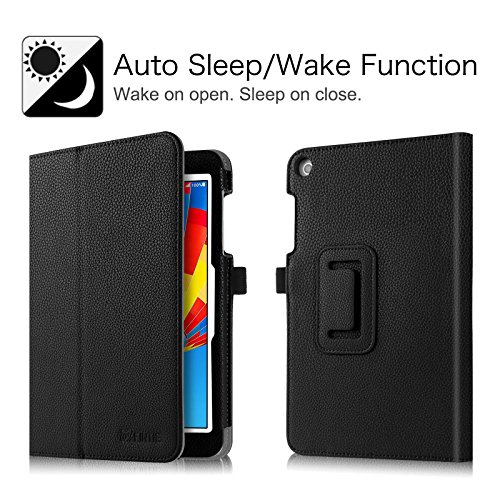 Fintie Huawei MediaPad T1 8.0 Hülle – Slim Fit Kunstleder (Folio) Schutzhülle Tasche Case Cover Standfunktion und Stylus-Halterung für Huawei MediaPad T1 8 Zoll 3G / WiFi Tablet-PC, Schwarz - 5