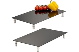 bremermann Lot de 2 plaques de protection en verre de sécurité, env. 30 x 6 x 52 cm (noir)