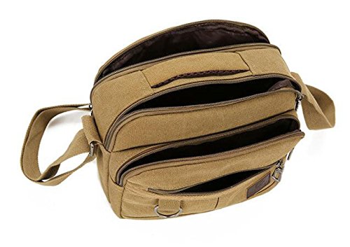 Mann-Segeltuchbeutel-Schulterbeutel-Diagonalpaket Multifunktionale Im Freienfreizeitbeutel Brown1