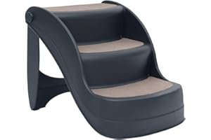 vidaXL 3-stopniowe składane schody dla psów ciemnoszary etap zwierzęta