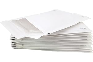 Postmaster Padded Envelopes A4 White Peel Seal Bubble Mailers 220x340mm, 10 Pack