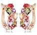 Yellow Chimes Sparkling Colors Flowerets Vine Swiss Cubic Zirconia 18K Rose Gold Plated Clip-On Earrings for Women RS.500.00