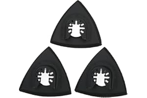 VIAGASAFAMIDO Almohadilla de Lijado Triangular Oscilante de 3 Uds, Almohadilla de Lijado Delta Multiherramienta, Almohadilla de Lijado Multiherramienta Oscilante, Juego de Liberación Rápida