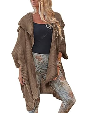 Le Donne Una Breve Ala Di Pipistrello Manica Aperta Davanti A Cardigan Maglione Outcoat Libero Irregolare