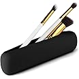 INOVERA Silicone Makeup Brush Holder - Cosmetic Face Brushes Pouch - Magnetic Anti-Fall Out Makeup Organizer for Travel Black 6 cm Width