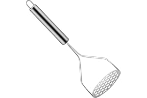 GÉNÉRIQUE Presse-purée, Professionnel Presse Puree Manuel avec Antidérapant Manche, Ecrase Pomme de Terre Tout-en-un Robuste avec Long Manche, Presse-purée en Acier Inoxydable, Passe au Lave-Vaisselle