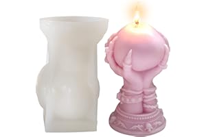 KEHO KEHO KEHONGDUN Halloween Candle Moulds,Creative 3D Skull Ghost Claw Halloween Silicone Candle Moulds,Halloween Skull Candle Molds for Candle Making,Candle Epoxy Resin Casting Aromatherapy Soap Candle Making Molds