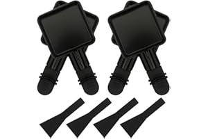 BOJIUSARL 4PCS Poelon Raclette Carré avec Revêtement anti-adhésif avec Poignée Isolée et 4 Pelle,Portable Plateau de cuisson Pour Omelette au Fromage Fondu