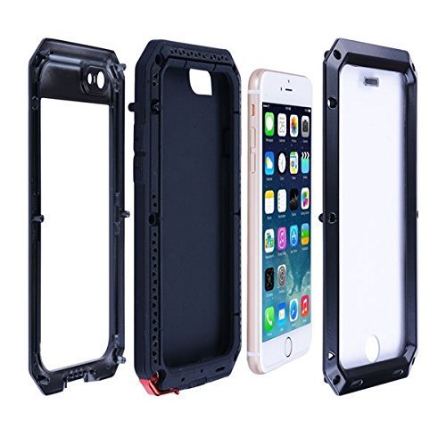 iPhone 6 6S Funda  GingkoTree Caja de Aluminio Resistente al Agua A Prueba de Choque Polvo   Suciedad   Nieve Proof Aluminum Gorilla Metal de Vidrio Heavy Duty Armor Protecci  n Funda para el iPhone 6 6S