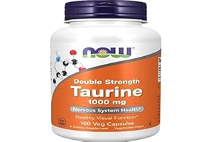 NOWFOODS. Now Foods, Taurine, Doppelte Stärke, 1.000 mg, 100 vegane Kapseln