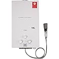 TABODD 18L 36KW LPG Propane Gas Water Heater, 4.8 GPM Portable Tankless Instant Hot Water Heater Boiler Burner with Shower Head Kit for Small Homes RV's Sailboats Cabins Camping, White