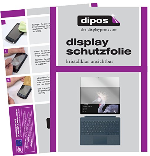 Preisvergleich Produktbild Microsoft Surface Pro (2017) Schutzfolie - 2x dipos Displayschutzfolie Folie klar