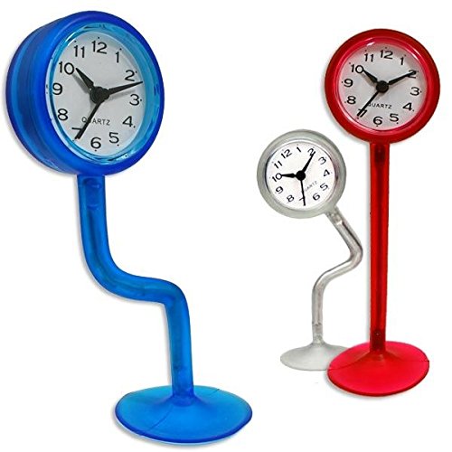 Preisvergleich Produktbild 1 Tischuhr mit Saugnapf, verbiegbar, 15cm