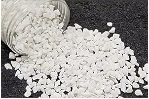 Hobi Lot de 800gr de Gravillons décoratif coloré Blanc, de 2 mm à 4 mm, pour Déco de Table, Bougeoir, Vase