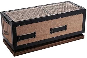 TOKYO DESIGN STUDIO Konro Barbacoa de mesa de carbón vegetal japonesa de acero inoxidable, mini barbacoa, barbacoa de estilo japonés, placa para barbacoa, accesorios para fiestas, 54 x 23 x 20 cm