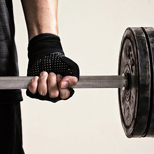 SEEU Trainingshandschuhe Fitnesshandschuhe mit Handgelenkstütze für Krafttraining Gewichtheben und Bodybuilding, 5 Farben, Gr. XS bis XL - 5