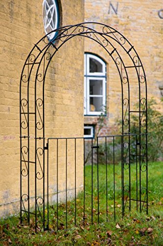 Rosenbogen 12mm Eisen! B: 140cm Schwarz mit Türen / Tor