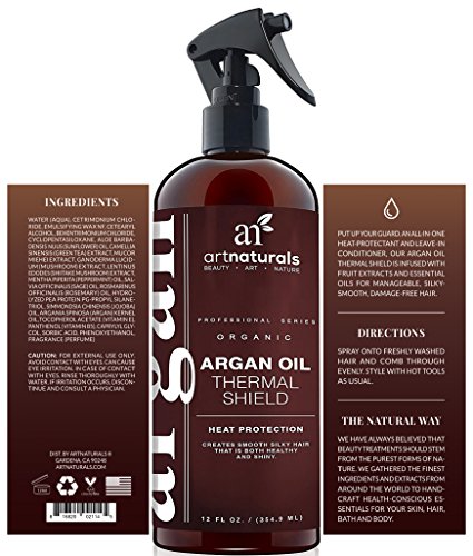 ArtNaturals Hitzeschutzspray Leave In Conditioner – 236 ml – mit Reinem Arganöl – Sulfat-frei - 3