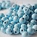 Produktbild Papasliebchen 100 Holzperlen, gebohrt "babyblau" (10 mm)  