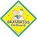 Grandkids On Board, Cute Green, Grandkids On Board Sign, Grandchildren On Board Sign, Baby on Board Sign, Maternity Gift, baby on board