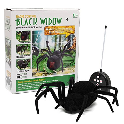 Preisvergleich Produktbild MECO RC Ferngesteuerte Spinne Fernbedienung Spider Spielzeug Geschenk Halloween Riesenspinne Latrodectus Black Widow 30*30*8.5cm