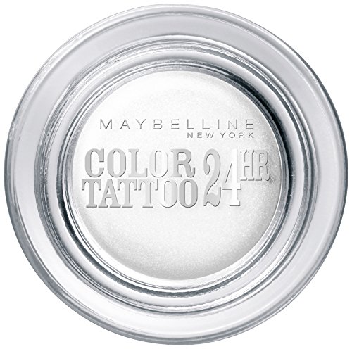 Maybelline New York Lidschatten Eyestudio Color Tattoo 24h Infinite White 45 / Gel-Cream Eyeshadow Weiß metallic, langanhaltend, 1 x 4 g