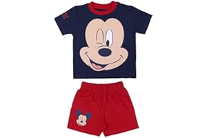 CERDÁ LIFE'S LITTLE MOMENTS Pijama Verano de Mickey Mouse de Color Azul - Licencia Oficial Disney Pijama Verano de Mickey Mouse de Color Azul - Licencia Oficial Disney Niños