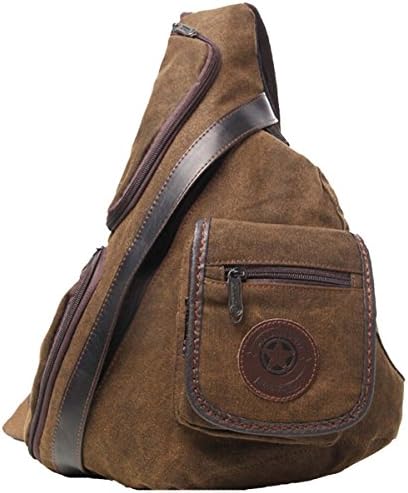 Win8Fong Unisex Pro Canvas Triangle Bag Chest Bag Cross Body Bags Satchel Bag