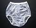 Haian Adult Incontinence Pull-on Plastic Pants 3 Pack (Large, Transparent White)