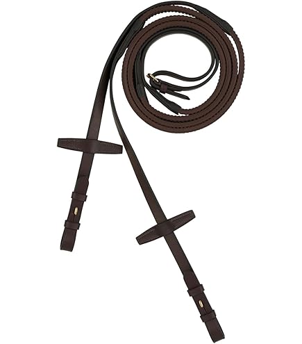 Rênes De Tirage Mirza 1973 - Longueur 68 Cm - Marron - Poignée Sûre