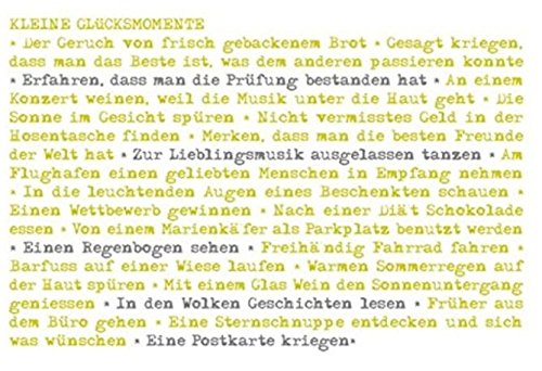 Holzschild Holzbild Wandbild „Poesie“ & Postkarte „Glücksmomente“ – Set ~ - 6