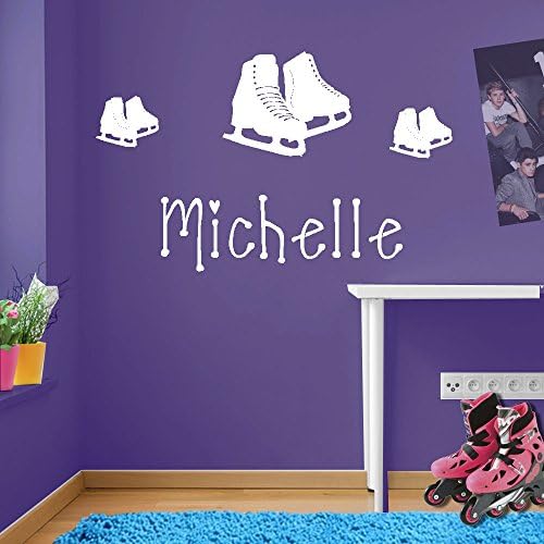 Girls Wall Stickers Personalised Ice Skating Wall Decorations Window Stickers Wall Decor Wall Stickers Wall Art Wall Decals Stickers Wall Decal Decals Mural Décor Diy Deco Removable Wall Decals Colorful Stickers