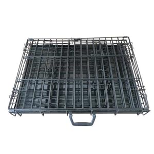 Ellie-Bo Jaula para Perritos, Jaula para Perros con 2 Puertas Plegables, Bandeja Extra Grande Hecha de Metal Resistente a mordeduras de 106,68 cm