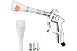 VEVOR Car Cleaning Gun, 6-9.2 Bar High-Pressure Air Blow Gun with 2 Set Nozzles, 360° Rotating Nozzle for Thorough Cleaning, Quickly Blasts Dirt and Dust from Surface, Work with 1/4 NPT Air Compressor