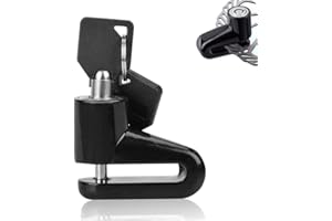 SOOJET Lucchetto Antifurto, Blocco Freno a Disco Moto Impermeabile Blocco Rotore Disco Blocco Freno di Sicurezza Bloccadisco per Moto Bici Scooter Elettriche delle Motociclette - Nero